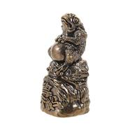 SAFIGLE Statua Feng Shui del Rospo Portafortuna in Ottone per Ricchezza