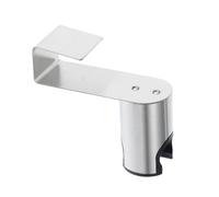 SAFIGLE Supporto da Parete per Doccetta Bidet in Acciaio Inox Base per Soffione Doccia Montaggio Flessibile su Muro o Serbatoio Wc Finitura Argentata Lucida o Satinata per Bagno Elegante