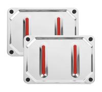 SAFIGLE Tappetino da Stiro Protettivo in Acciaio Inossidabile Resistente al Calore Set 2 Pezzi Piastra di Appoggio per Ferro da Stiro per Uso Domestico e Viaggi Supporto Pratico