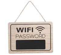 SAFIGLE Targa Wifi in Legno Naturale per Porta con Password Decorazione Rustica da Parete per Casa Hotel Ristorante e Spazi Pubblici Cartello Segnaletico Pratico ed Elegante