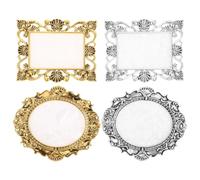 SAFIGLE Tavolozza per miscelazione nail art in resina da 4 pezzi - Espositore per tavolozza per miscelazione colori per unghie, design fai da te, strumenti per salone di manicure