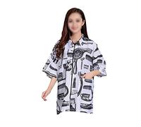 SAFIGLE Uniforme Parrucchiere Premium Maniche Corte con Bianco Xl Abbigliamento Lavoro per Salone Traspirante e Confortevole per Coloristi e