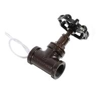 SAFIGLE Valvola di Arresto Vintage in Ferro con Filo per Lampada Retrò Steampunk Interruttore Luce Tubolare per Illuminazione Idraulica Facile da Installare Design Classico per