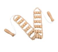 SAFIGLE Wooden Massage Roller with Large Ergonomic Handle Manual Therapy Tool for Back Neck Shoulders Legs and Waist Muscle Relief and Stretching at Home