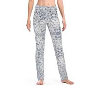 SAFORT Bootcut - Pantaloni da Yoga da Donna con 4 Tasche, a Vita Alta, per Allenamento, Controllo della Pancia, Pantaloni da Lavoro per Donne Alte e Normali, Grigio e Blu, Tie Dye, 4 Tasche, S