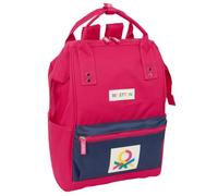BENETTON CHERRY - Zaino per bambini con manici per laptop fino a 13", per laptop, ideale per giovani di diverse età, comodo e versatile, qualità e resistenza, 27 x 19 x 40 cm, Ciliegia/Marino, M,