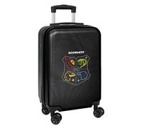 Harry Potter House of Champions - Trolley da cabina 20 pollici, valigia con ruote, lucchetto di sicurezza, valigia leggera, 34,5 x 20 x 55 cm, colore: grigio melange/nero, Grigio mélange/nero,
