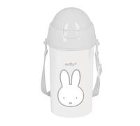 Safta MIFFY NIEBLA - Bottiglia di apertura automatica, con cannuccia, bottiglia d'acqua, senza BPA, con tracolla, comoda e leggera, 500 ml, 7,3 x 19,5 cm, colore grigio pietra