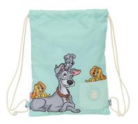 safta CATS & DOGS - Zaino a sacco piatto Junior, ideale per bambini di diverse età, comodo e versatile, qualità e resistenza, 26 x 34 cm, Blu pastello, M, Casual