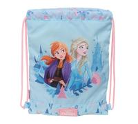 Safta FROZEN ICE MAGIC - Zaino a sacco piatto Junior, ideale per bambini di diverse età, comodo e versatile, qualità e resistenza, 26 x 34 cm, Blu chiaro, M, Casual