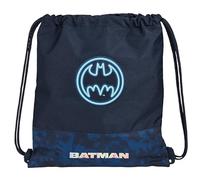 Safta BATMAN LEGENDARY - Zaino a sacco piatto, grande, ideale per bambini di diverse età, comodo e versatile, qualità e resistenza, 35 x 40 cm, colore blu marino, Blu navy, Estándar, Casual