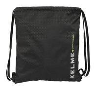 safta KELME IRON - Zaino a sacco piatto, grande, ideale per bambini di diverse età, comodo e versatile, qualità e resistenza, 35 x 40 cm, Nero, M, Casual