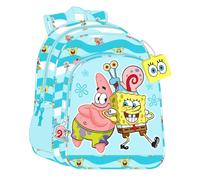 E_0002_S4306513 Spongebob Zaino Scuola Spongebob Stay positive Azzurro Bianco 32
