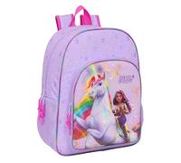 UNICORN ACADEMY - Zaino per bambini, zaino per bambini, adattabile a carrozzina, ideale per bambini in età scolastica, comodo e versatile, qualità e resistenza, 33 x 14 x 42 cm, viola, M, Casual