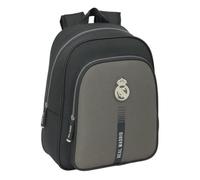 safta Real Madrid, 3a squadra, 24/25, zaino scolastico, ideale per bambini di diverse età, comodo e versatile, qualità e resistenza, 27 x 10 x 33 cm, grigio, M, Casual