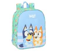 safta BLUEY SISTERS - Zaino per bambini, zaino per la scuola, adattabile al carrello, ideale per l'asilo, comodo e versatile, qualità e resistenza, 22 x 10 x 27 cm, verde acqua, M, Casual