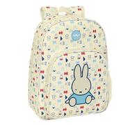 Safta MIFFY BUDDY - Zaino per bambini, adattabile al carrello, facile da pulire, ideale per bambini di diverse età, comodo e versatile, qualità e resistenza, 26 x 11 x 34 cm, Beige pastello, M, Casual