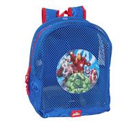 Safta AVENGERS - Zaino per bambini da spiaggia, anti sabbia, con manici, facile da pulire, ideale per bambini di diverse età, comodo e versatile, 32 x 12 x 38 cm, blu, M, Casual