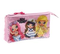 safta -812263748 Portatutto Triple Nanana Sparkles 22X12X3Cm, Multicolore, Standard (812264744), multicolore, Estándar, Casual