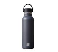 SAFTA ANTRACITA - Borraccia Thermo, bottiglia d'acqua, in acciaio inox, doppio isolamento, 12 ore di bevanda calda e 24 ore di bevanda fredda, 7,3 x 25 cm, 600 ml, grigio, M, Casual