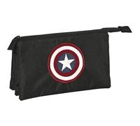 SAFTA Articolo, Astuccio Triplo Capitan America Teen Unisex-Bambini e Ragazzi, Multicolore, M