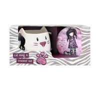 SAFTA Articolo, Gorjuss Ruby Wild, Set di Tazza e sottobicchiere Unisex-Bambini e Ragazzi, Multicolore, M