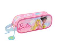 Safta BARBIE PAINTERLY - Astuccio doppio bambino, astuccio per bambini, ideale per bambini in età scolastica, comodo e versatile, qualità e resistenza, 21 x 6 x 8 cm, rosa/celeste, M, Casual