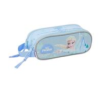 FROZEN - Astuccio doppio per bambini, ideale per scuola e ragazzi, comodo e versatile, qualità e resistenza, 21 x 6 x 8 cm