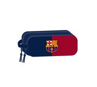 safta FC Barcelona - Astuccio doppio 3D per bambini, ideale per bambini in età scolare, comodo e versatile, qualità e resistenza, 21 x 6 x 8 cm, blu/granata, M, casual, Blu/Granata, m, casual