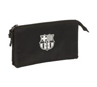 Safta Astuccio triplo F.C. Barcelona per bambini comodo e resistente 22 x 3 x 12 cm Nero
