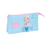 FROZEN - Astuccio triplo, astuccio per bambini, ideale per bambini in età scolastica, comodo e versatile, qualità e resistenza, 22 x 3 x 12 cm
