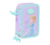 FROZEN SPIRIT - Astuccio scolastico con 37 utili inclusi, astuccio per bambini, ideale per bambini dai 5 ai 14 anni, comodo e versatile, qualità e resistenza, 12,5 x 5,5 x 19,5 cm, viola, M, Casual