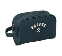 Safta Harper & Neyer - Beauty case scuola per bambini con manico, beauty case per bambini, facile da pulire, comodo e versatile, qualità e resistenza, 24 x 10 x 15 cm, Blu navy, M, Casual