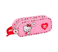 Safta Astuccio doppio Hello Kitty resistente e versatile per bambini 21 x 6 x 8 cm