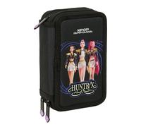 Safta K-pop Demon Hunters Sound Triple Pencil Case 37 Pieces Nero Uomo