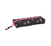 safta KUROMI - Astuccio rettangolare per bambini, astuccio per bambini, ideale per bambini in età scolastica, comodo e versatile, qualità e resistenza, 22 x 7 x 40 cm, nero/fucsia, M, Casual