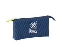 safta Munich Blue Indian - Astuccio triplo per bambini, ideale per bambini in età scolare, comodo e versatile, qualità e resistenza, 22 x 3 x 12 cm, blu indaco, M, casual, Blu indaco, M, Casual