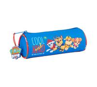 PAW PATROL COOL - Astuccio rotondo scolastico, astuccio per bambini, ideale per bambini dai 5 ai 14 anni, comodo e versatile, qualità e resistenza, 20 x 7 cm, Rosso/blu, M, Casual