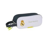 Safta Astuccio Real Madrid Attrezzature 25/26 – Triplo cerniera 21 x 7 x 8,5 cm, Bianco