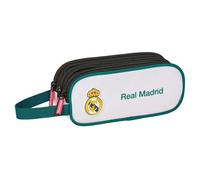 Real Madrid Attrezzature 26/27 - Astuccio triplo cerniera, ideale per bambini dai 5 ai 14 anni, comodo e versatile, qualità e resistenza, 21 x 7 x 8,5 cm