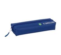 safta F.C. Barcellona NAVY Blue - Astuccio rettangolare per bambini, astuccio per bambini, ideale per bambini in età scolastica, comodo e versatile, qualità e resistenza, 22 x 7 x 40 cm, Blu navy, M,