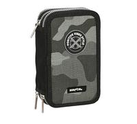 safta - Astuccio scolastico con 36 utili inclusi, astuccio per bambini, ideale per bambini dai 5 ai 14 anni, comodo e versatile, qualità e resistenza, 12,5 x 5,5 x 19,5 cm, colore nero, Nero,