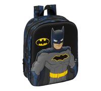 Safta Astuccio scolastico doppio 3D Batman, astuccio per la scuola per bambini con due scomparti separati, doppia cerniera, maniglia laterale per la mano, misure 21 x 6 x 8 cm, astuccio scolastico 2