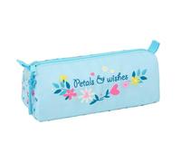 safta | Astuccio scolastico rettangolare Blackfit8 Pétalos, portapenne con 1 scomparto e cerniera, organizer per matite e penne, ritorno a scuola per bambini e per ragazzi, blu, Misure 21x7x8 cm