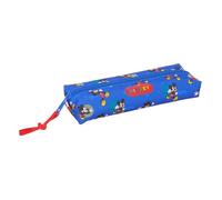 safta | Astuccio scolastico rettangolare Disney Mickey Mouse Today con fascia elastica posteriore, 22 cm, portapenne per bambini con cerniera e tirazip, 1 scomparto, blu e rosso, Misure 22x7x4 cm
