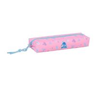 safta | Astuccio scolastico rettangolare Stitch Bright con fascia elastica posteriore, 22 cm per ritorno a scuola, 1 scomparto con cerniera, Misure 22x7x4 cm, Astuccio scolastico