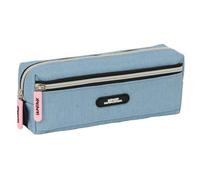 safta | Astuccio scolastico triplo compatto K-Pop Demon Hunters Huntr/X, organizer scolastico 22 cm, 3 scomparti con cerniera, Misure 22x6x8,5 cm, portapenne 3 scomparti
