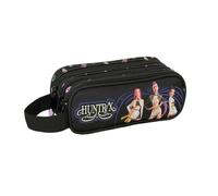 safta | Astuccio scolastico triplo K-Pop Demon Hunters Sound, portapenne scolastico con 3 scomparti e cerniere, maniglia de Mano laterale, Misure 21x7x8,5 cm, Astuccio scolastico 3 scomparti