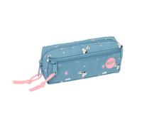 SNOOPY - Astuccio triplo piccolo, astuccio per bambini, ideale per bambini in età scolastica, comodo e versatile, qualità e resistenza, 22 x 6 x 8,5 cm