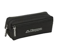 Safta KAPPA DARK - Astuccio triplo piccolo, astuccio per bambini, ideale per bambini in età scolastica, comodo e versatile, qualità e resistenza, 22 x 6 x 8,5 cm, Nero, M, Casual